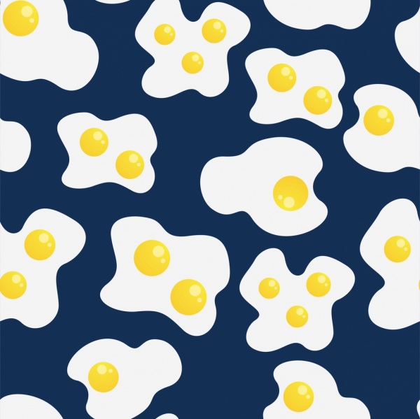 dried eggs background repeating colored design