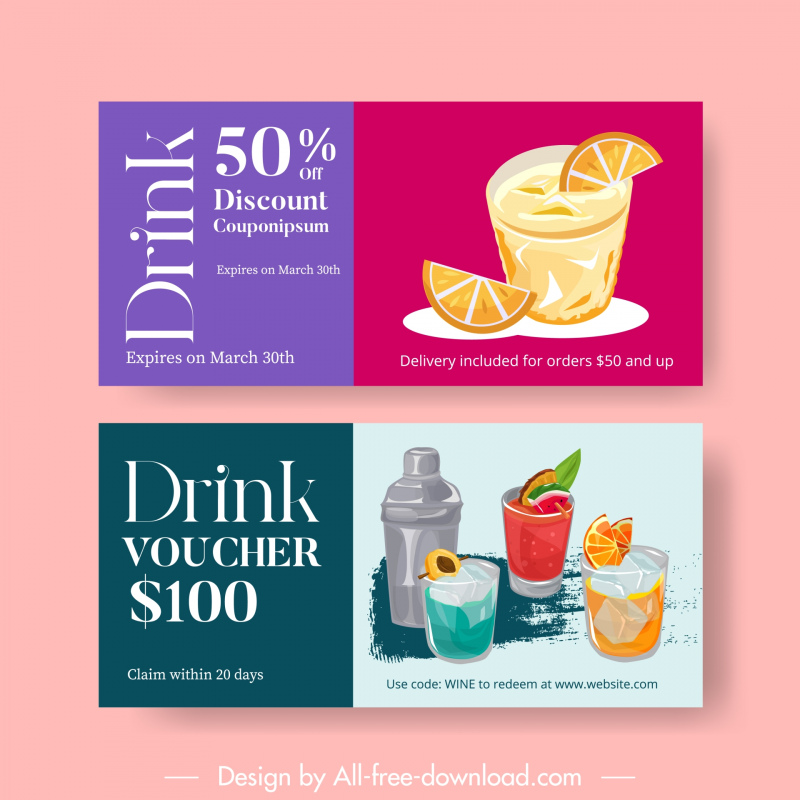 Voucher Vectors Free Download 263 Editable ai eps svg cdr Files