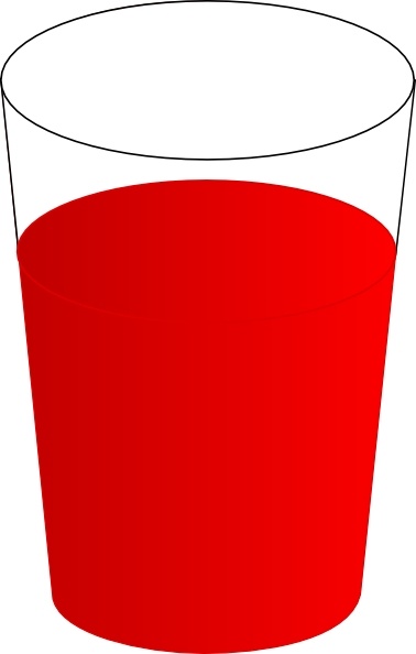 Drinking Glass, With Red Punch clip art
