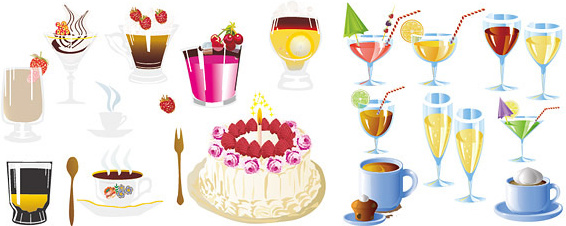 drinks and cakes art