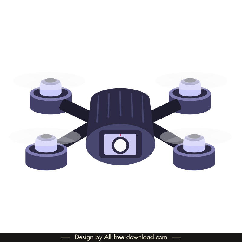 drone flycam model design elements modern symmetric 3d