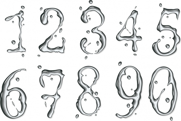 educational number background dynamic droplets sketch