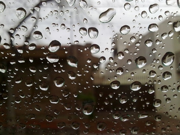 drops rain glass
