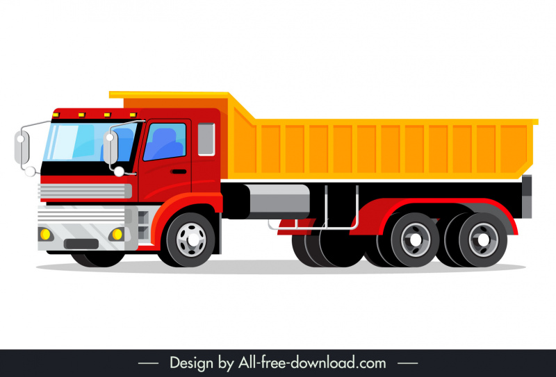 dumper truck icon modern 3d design