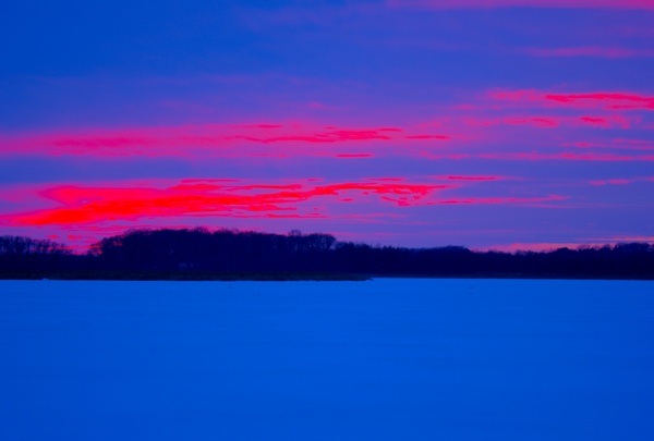 dusk over the hills on rock lake wisconsin 