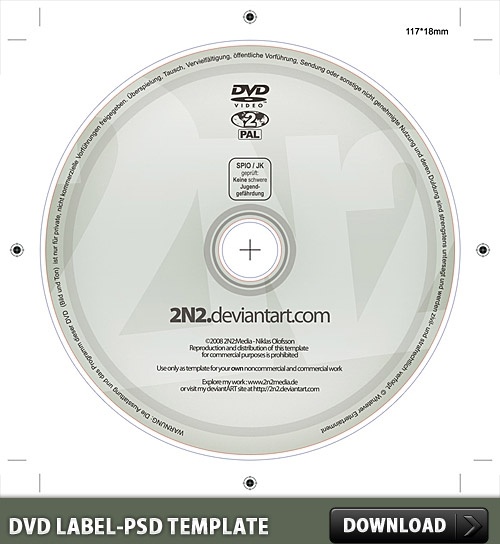DVD Label Free PSD Template