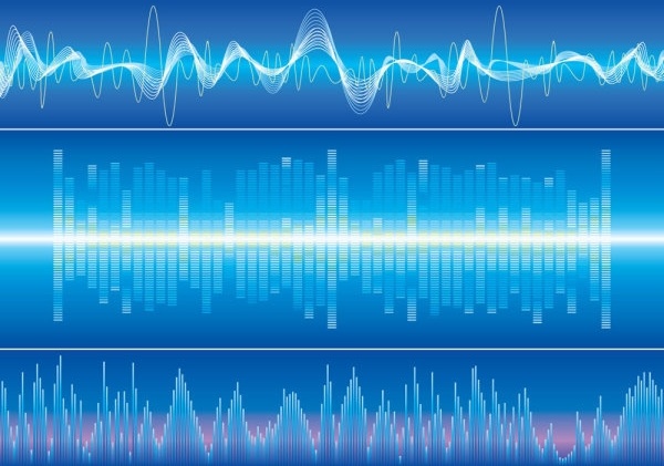 dynamic audio waves 03 vector
