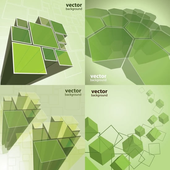 geometric background modern dynamic 3d green cubic polygon