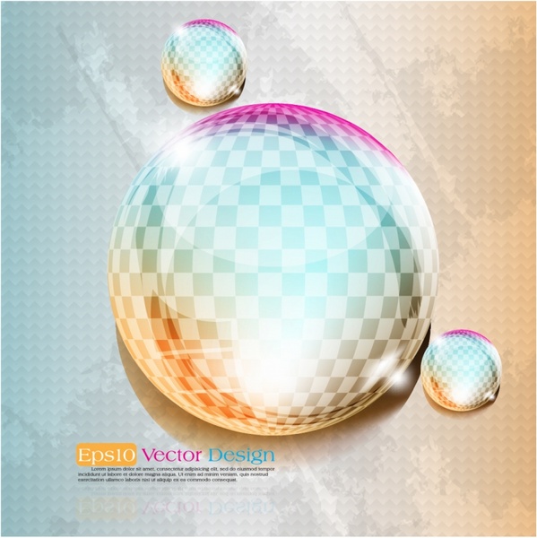 decorative background shiny checkered bubbles 3d