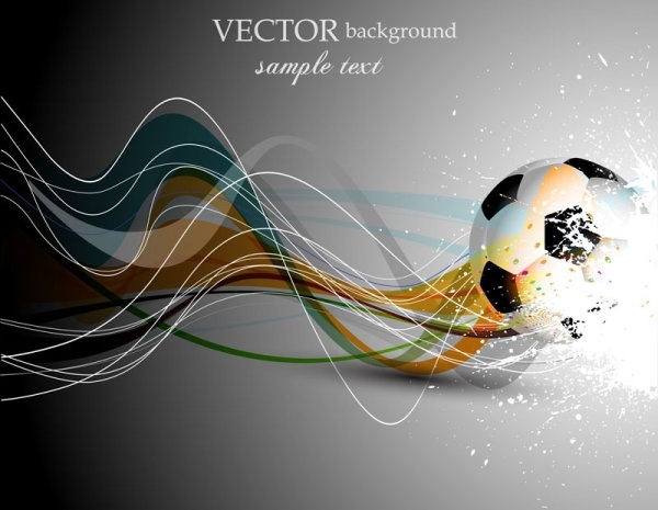 dynamic football 04 vector