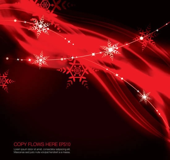 dynamic glare glow snowflakes background vector