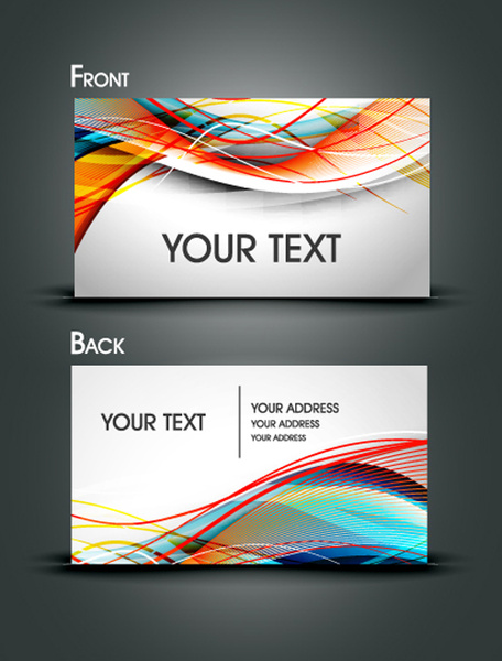 dynamic lines with business card vector 