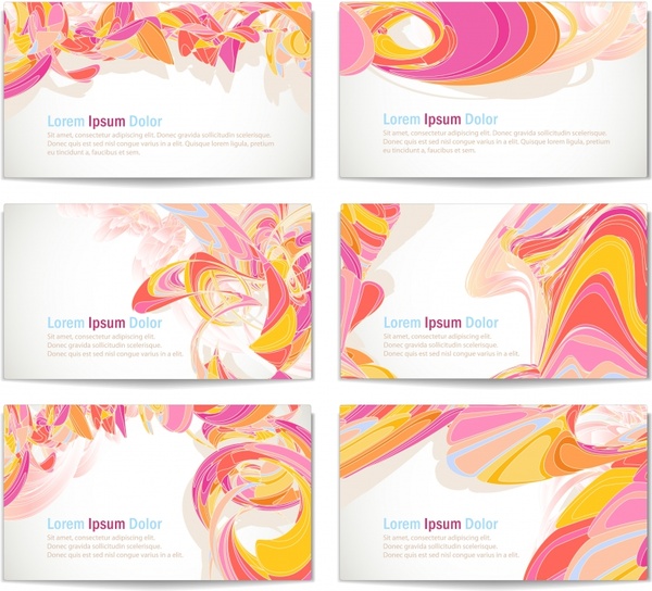 decorative card templates dynamic abstract colors