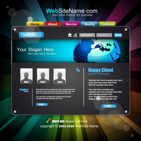 home page template dark elegant modern decor