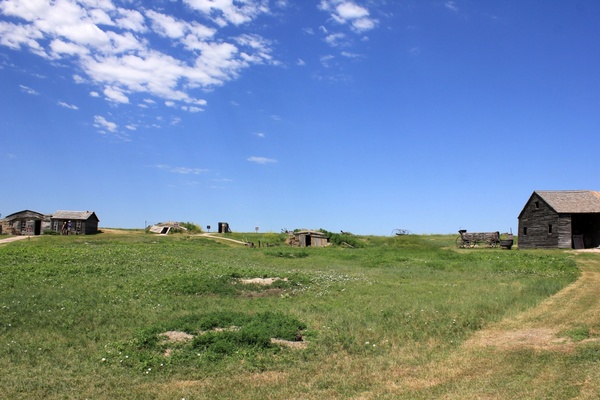 early homestead landscape at badlands national park south dakota