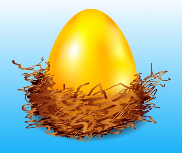 easter background shiny golden egg icon decoration