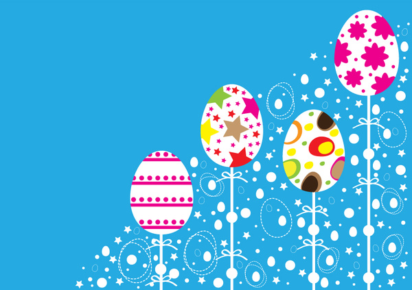 easter colorful ornaments design