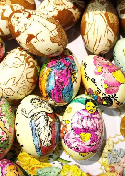easter easter eggs colored