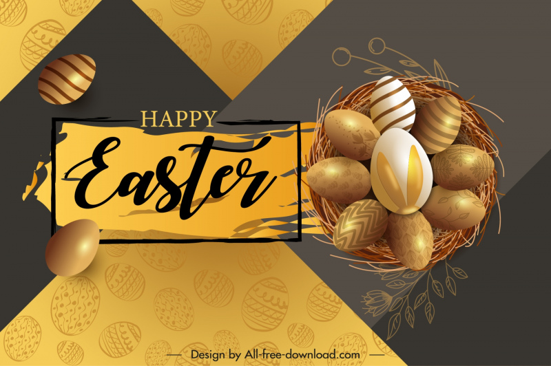 easter egg background template modern realistic contrast