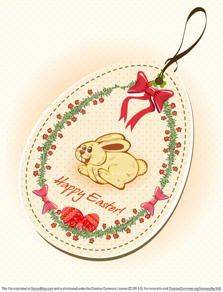 easter shopping tag vector illustration