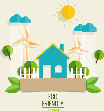 eco friendly love nature vector template