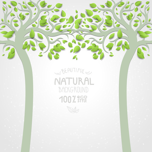 eco natural style tree backgrounds vector