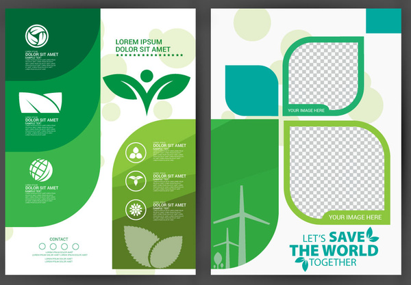 ecology brochure design with modern style