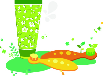 ecology objects illustration design vector