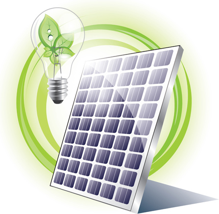 ecology solar panel creative vector