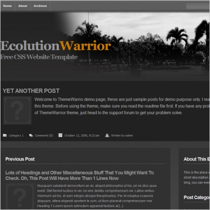 Ecolution Warrior Template