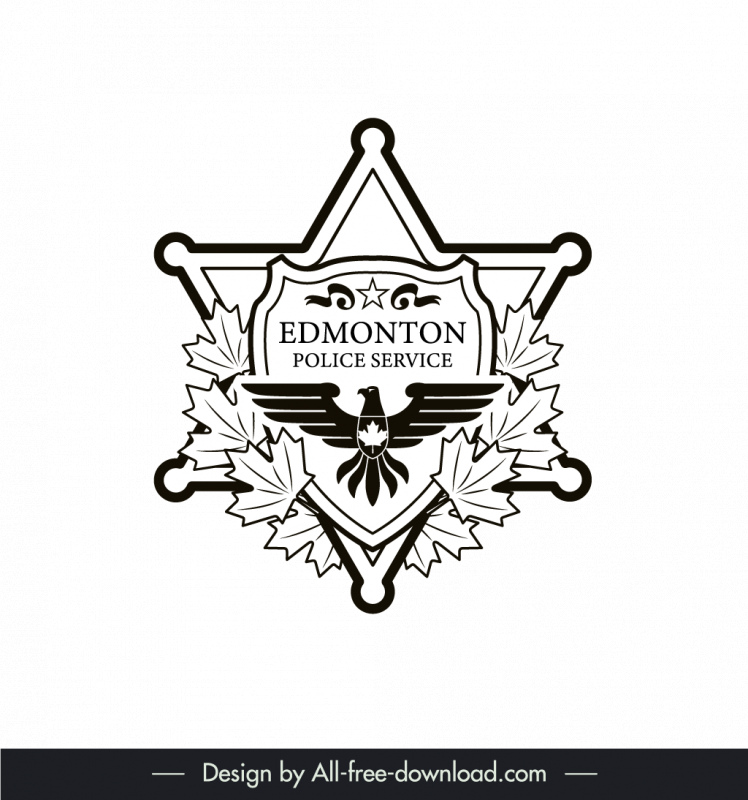 edmonton police service logo template symmetric star shape