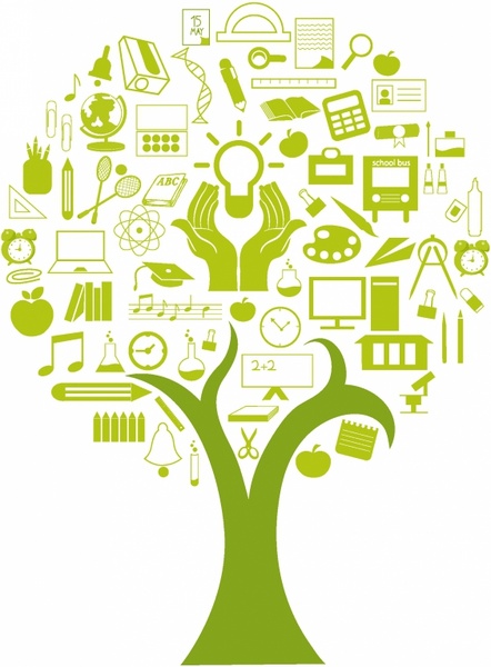 Education Tree Concept Free vector in Adobe Illustrator ai ( .AI