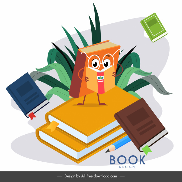 educational background stylized book sketch dynamic design