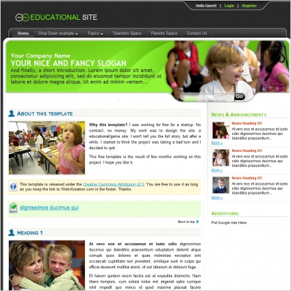 Educational Site Template