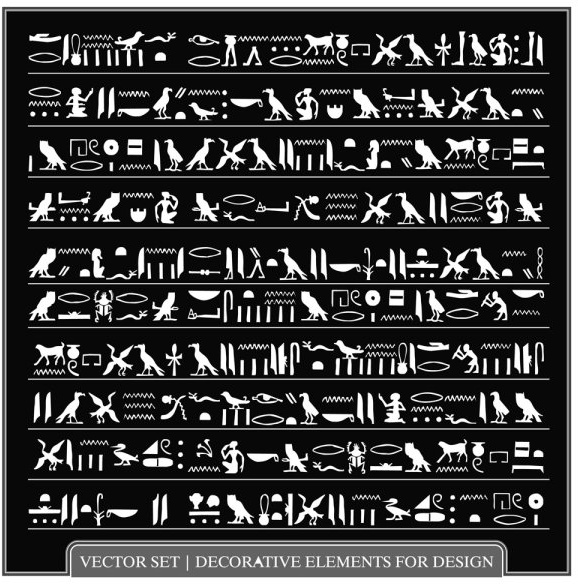 egyptian pattern 03 vector
