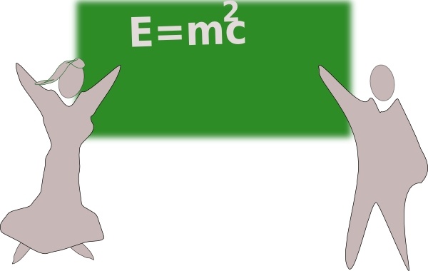 Einesteins E=mc2 Written Wrong E=m2c clip art