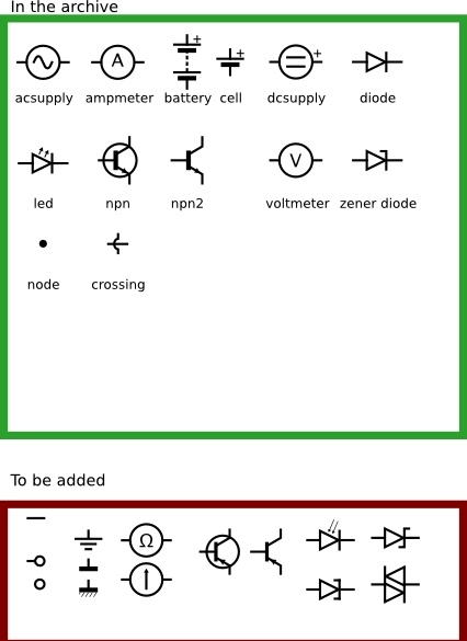 Electronic Circuit Symbols clip art 