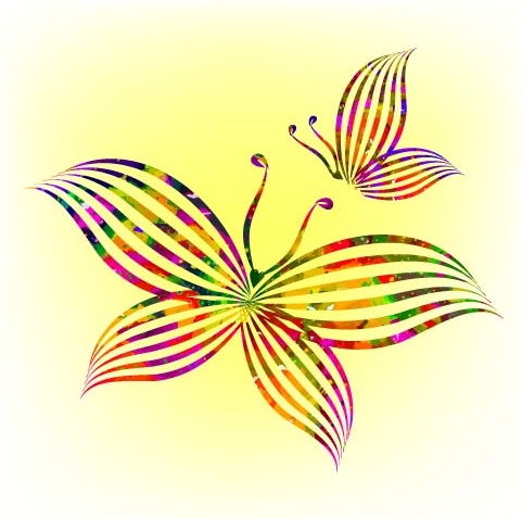 elegant butterflies background vector set