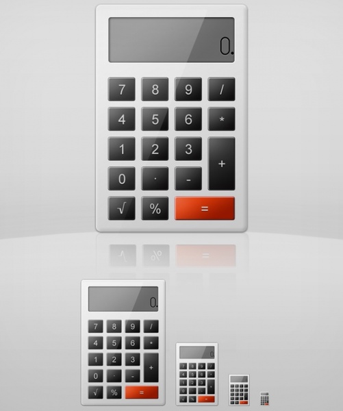 Elegant Calculator Icon PSD