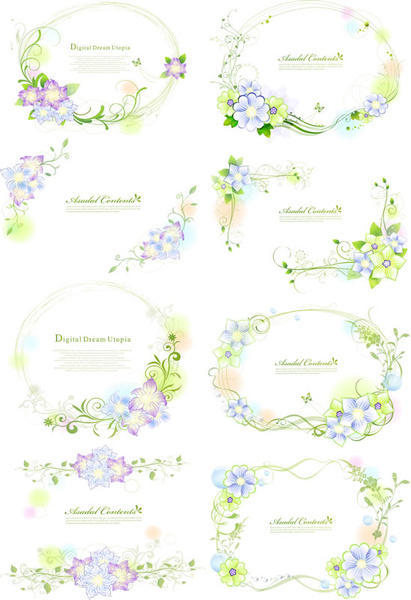 elegant decorative floral vector 