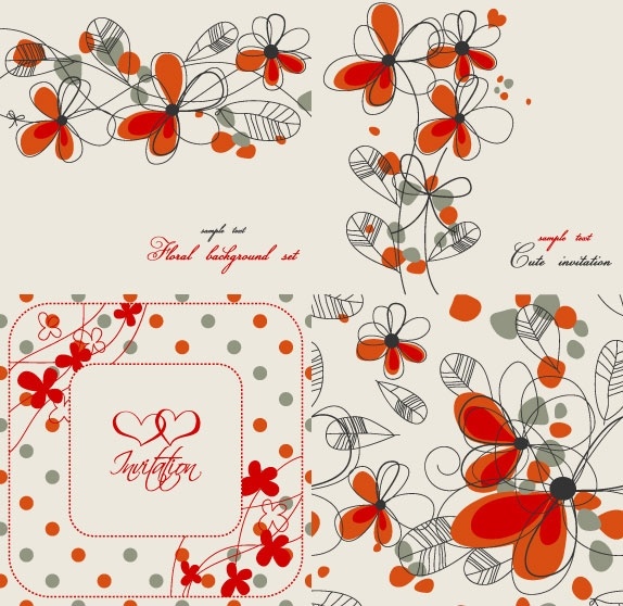 elegant floral background pattern 02 vector 