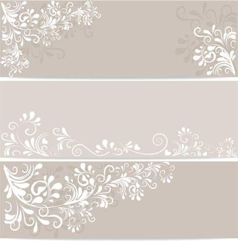 elegant floral ornament banner vector
