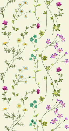 elegant floral pattern vector set