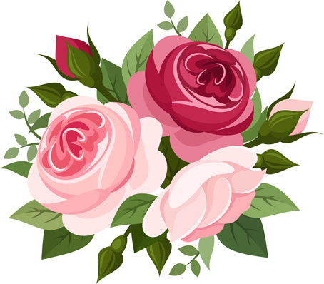 elegant flowers bouquet vector 