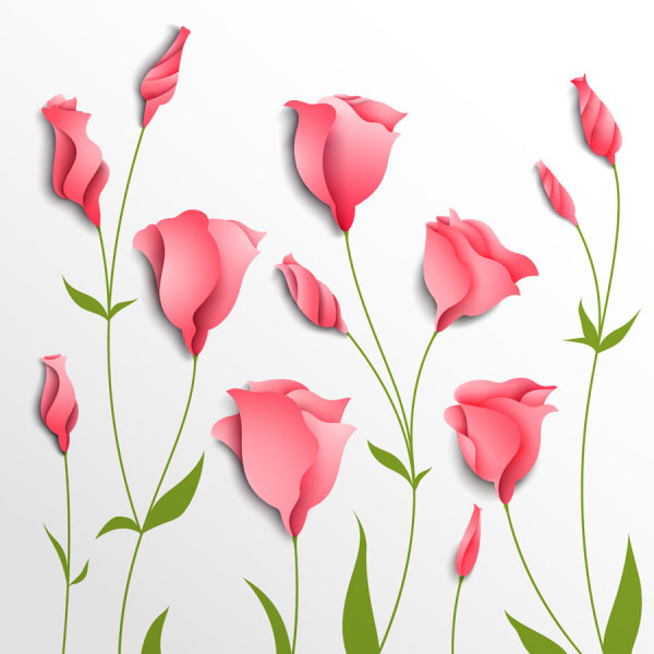 elegant flowers vector graphics
