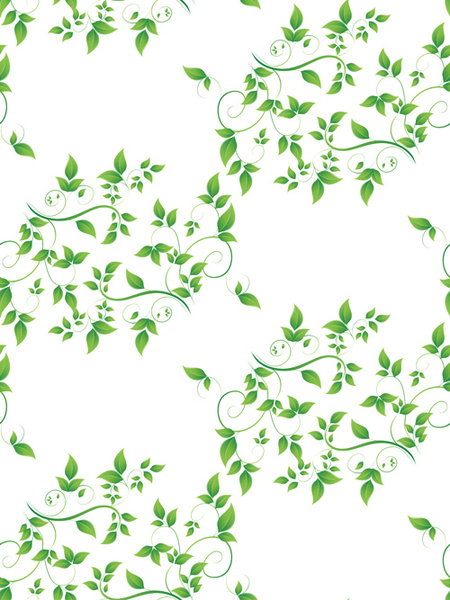 elegant green leaves seamless pattern vector