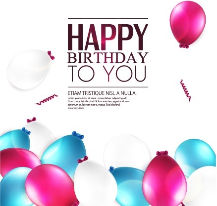 Elegant happy birthday balloon background vector Vectors graphic art designs  in editable .ai .eps .svg .cdr format free and easy download unlimit  id:540689
