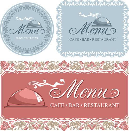elegant menu cover vector graphics 