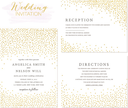 elegant wedding invitations creative vector