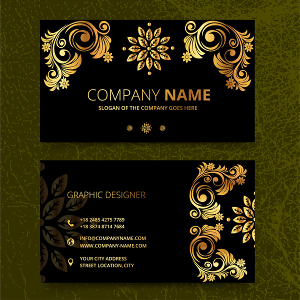 elegence vintage business card templates